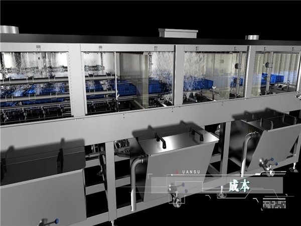 洗箱機(jī)，洗筐機(jī)，食品筐洗箱機(jī)，周轉(zhuǎn)箱清洗機(jī)，大型效率高洗箱機(jī)